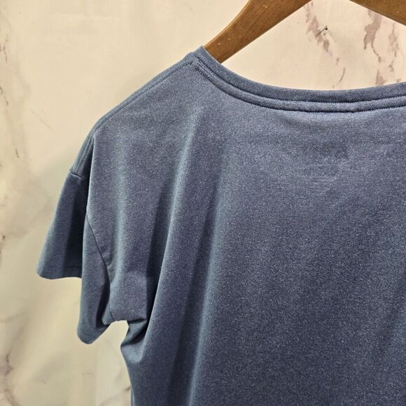 REI Co Op Shirt Womens Medium Blue Tech Short Sleeve Active Hiking Light - Picture 6 of 8